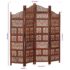 vidaXL Hand carved 4-Panel Room Divider Brown 160x165 cm Solid Mango Wood - Image 7
