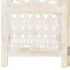 vidaXL Hand Carved 3-Panel Room Divider White 120x165 cm Solid Mango Wood - Image 5