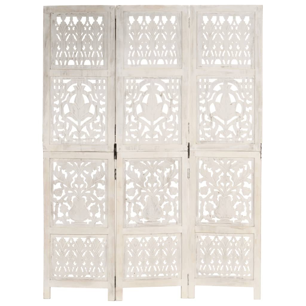8719883817972_g_en_hd_5 vidaXL Hand Carved 3-Panel Room Divider White 120x165 cm Solid Mango Wood - Image 6