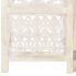 vidaXL Hand carved 5-Panel Room Divider White 200x165 cm Solid Mango Wood - Image 5