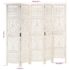 vidaXL Hand carved 5-Panel Room Divider White 200x165 cm Solid Mango Wood - Image 7