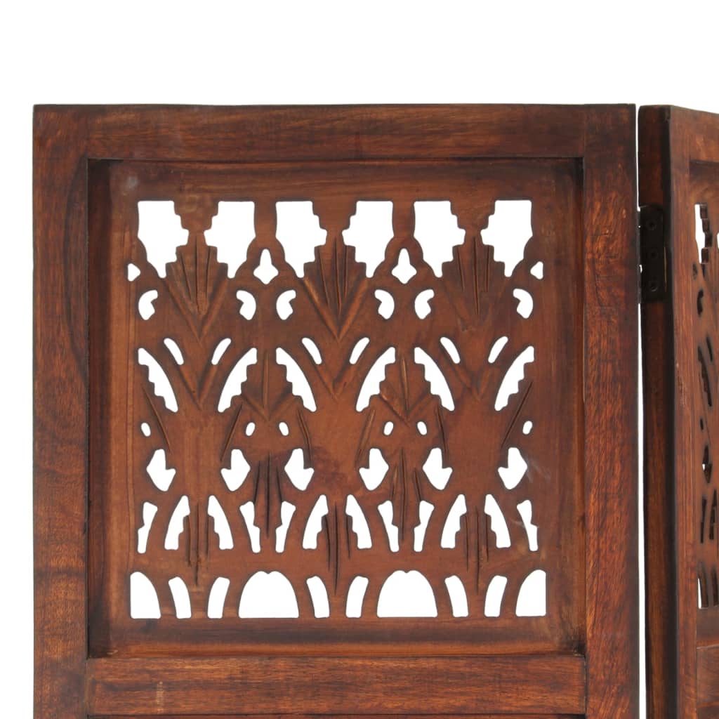 8719883818016_g_en_hd_2 vidaXL Hand Carved 3-Panel Room Divider Brown 120x165 cm Solid Mango Wood - Image 3