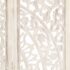 vidaXL Hand carved 3-Panel Room Divider White 120x165 cm Solid Mango Wood - Image 4