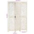 vidaXL Hand carved 3-Panel Room Divider White 120x165 cm Solid Mango Wood - Image 7