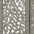 vidaXL Hand carved 3-Panel Room Divider Grey 120x165 cm Solid Mango Wood - Image 4