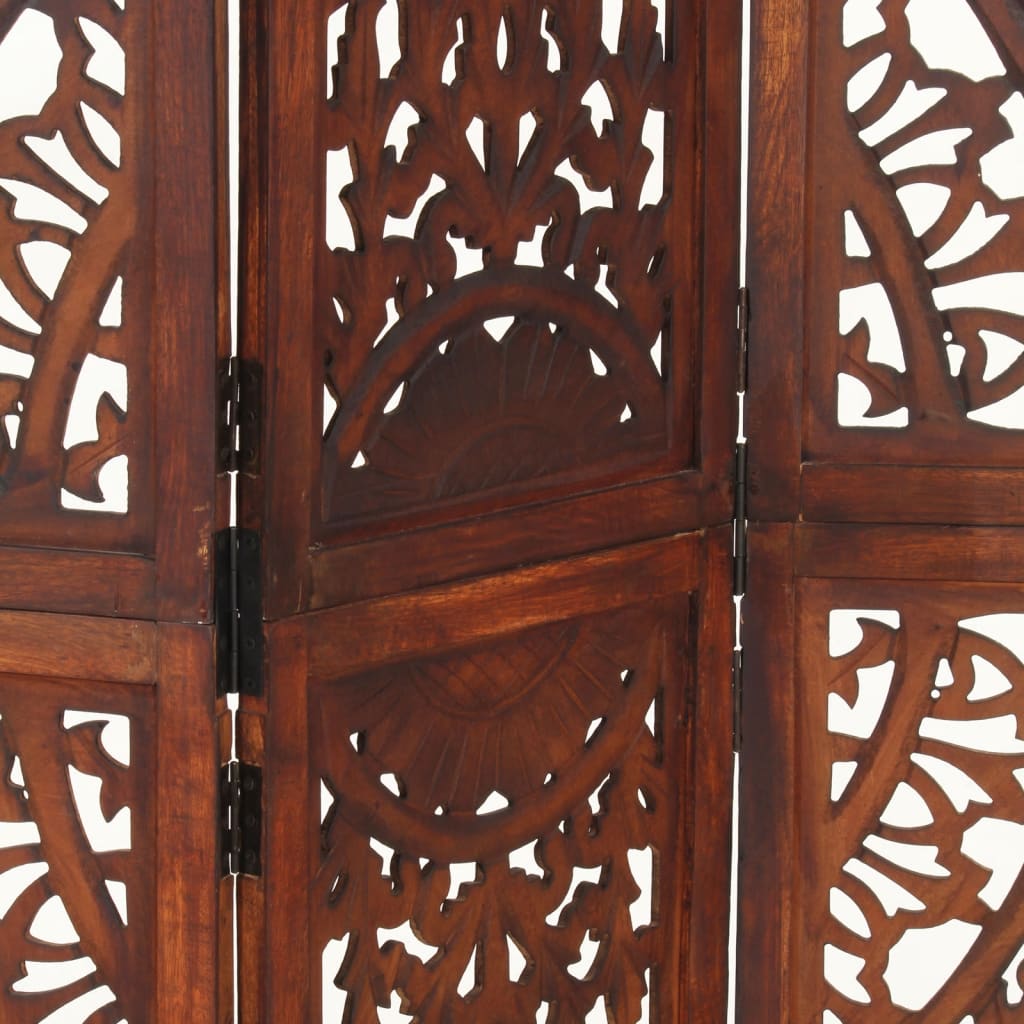 8719883818054_g_en_hd_3 vidaXL Hand carved 3-Panel Room Divider Brown 120x165 cm Solid Mango Wood - Image 4