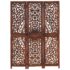 vidaXL Hand carved 3-Panel Room Divider Brown 120x165 cm Solid Mango Wood - Image 6