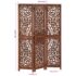 vidaXL Hand carved 3-Panel Room Divider Brown 120x165 cm Solid Mango Wood - Image 7