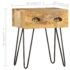 vidaXL Bedside Cabinet 40x30x50 cm Solid Mango Wood - Image 7