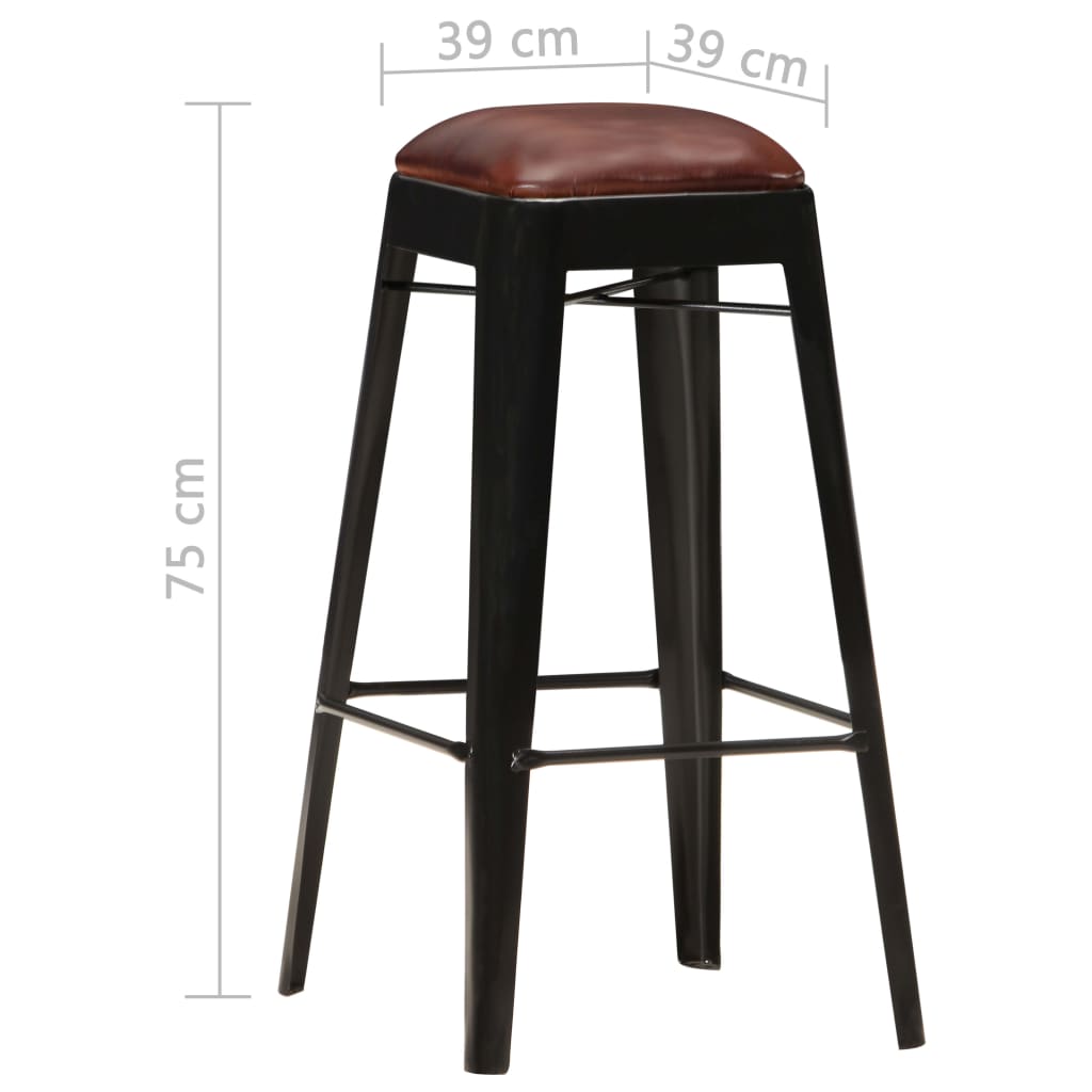 8719883818290_g_en_hd_6 vidaXL Bar Stools 4 pcs Black Real Leather - Image 7