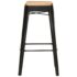 vidaXL Bar Stools 4 pcs Black Solid Mango Wood - Image 3