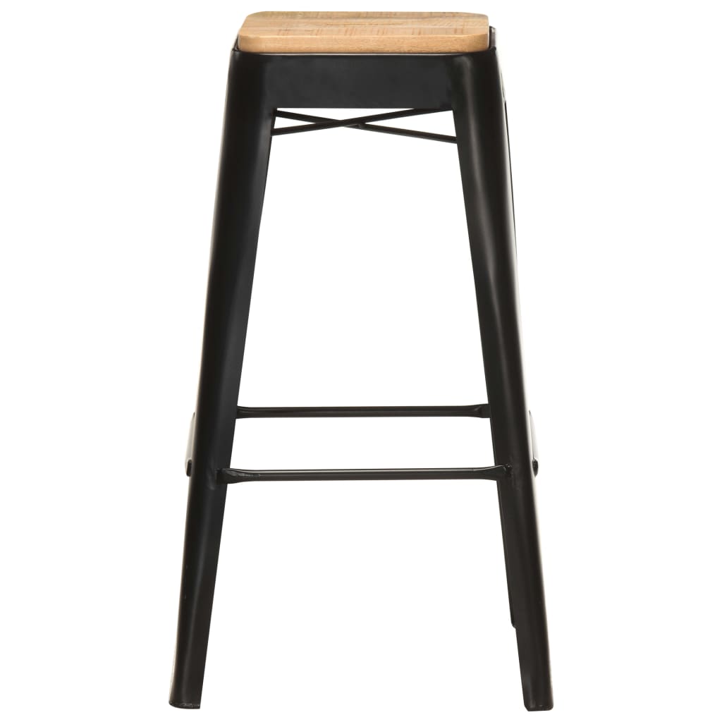 8719883818337_g_en_hd_2 vidaXL Bar Stools 4 pcs Black Solid Mango Wood - Image 3