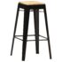 vidaXL Bar Stools 4 pcs Black Solid Mango Wood - Image 9
