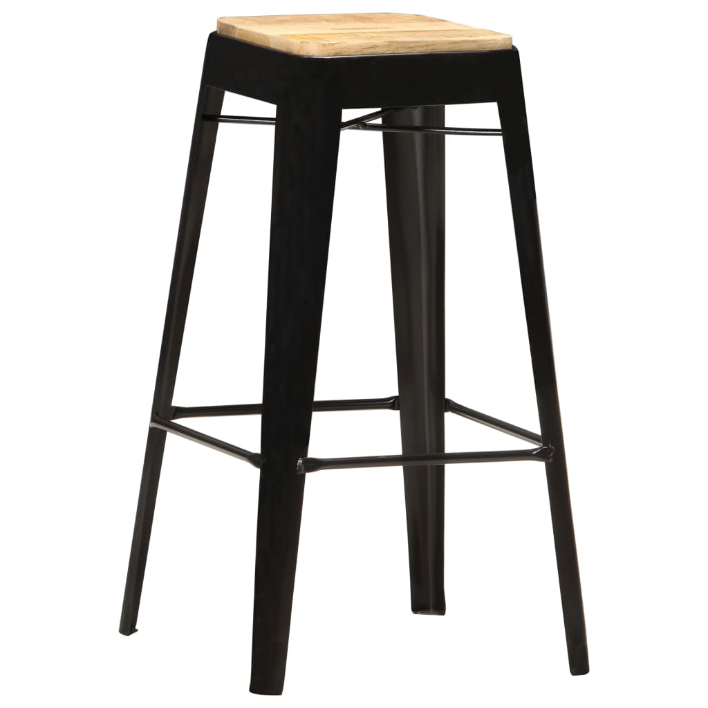 8719883818337_g_en_hd_8 vidaXL Bar Stools 4 pcs Black Solid Mango Wood - Image 9