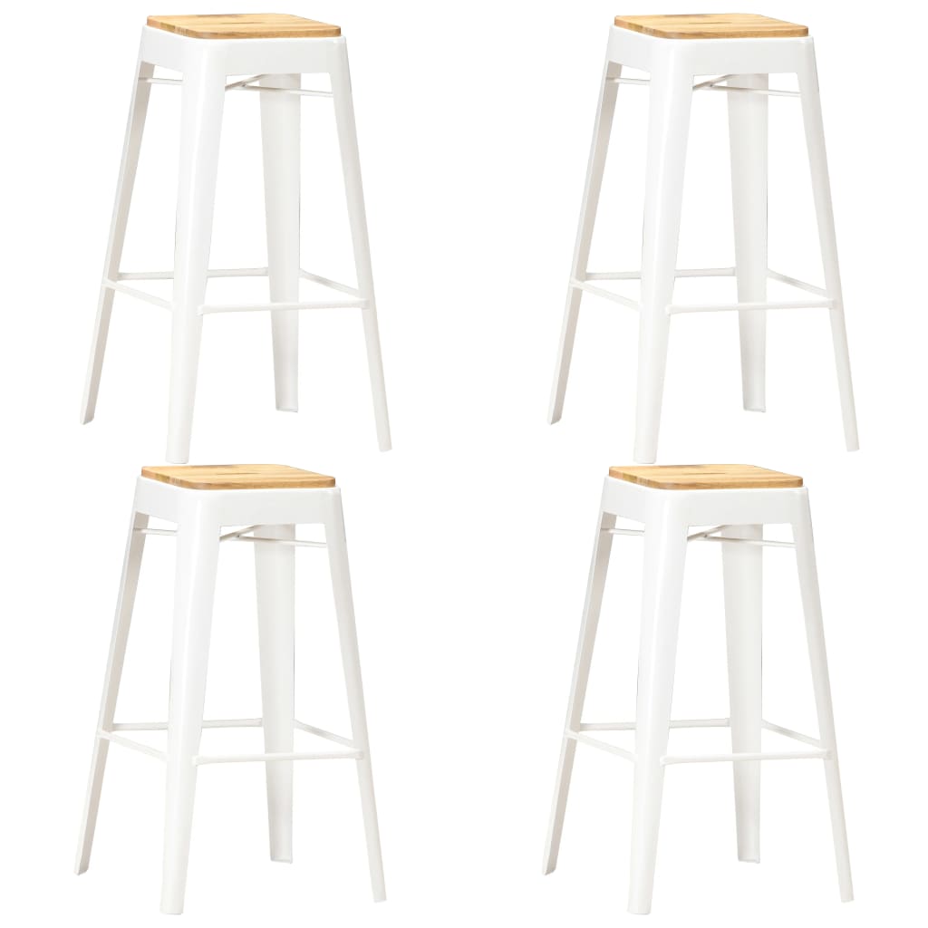 8719883818351_a_en_hd_1 vidaXL Bar Stools 4 pcs White Solid Mango Wood - Image 1