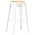 vidaXL Bar Stools 4 pcs White Solid Mango Wood - Image 11