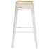 vidaXL Bar Stools 4 pcs White Solid Mango Wood - Image 3