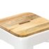 vidaXL Bar Stools 4 pcs White Solid Mango Wood - Image 4