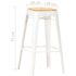 vidaXL Bar Stools 4 pcs White Solid Mango Wood - Image 7