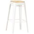 vidaXL Bar Stools 4 pcs White Solid Mango Wood - Image 8