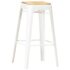 vidaXL Bar Stools 4 pcs White Solid Mango Wood - Image 9