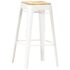 vidaXL Bar Stools 4 pcs White Solid Mango Wood - Image 10