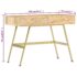 vidaXL Writing Desk with Drawers 100x55x75 cm Solid Mango Wood - Image 7