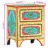 vidaXL Hand Painted Bedside Cabinet 40x30x50 cm Solid Mango Wood - Image 8