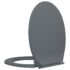 vidaXL Soft-Close Toilet Seat Grey Oval - Image 3