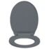 vidaXL Soft-Close Toilet Seat Grey Oval - Image 5