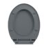 vidaXL Soft-Close Toilet Seat Grey Oval - Image 6