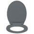 vidaXL Soft-Close Toilet Seat Quick Release Grey Oval - Image 4