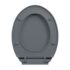 vidaXL Soft-Close Toilet Seat Quick Release Grey Oval - Image 7