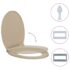 vidaXL Soft-Close Toilet Seat Beige Oval - Image 2