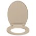 vidaXL Soft-Close Toilet Seat Beige Oval - Image 3