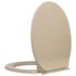 vidaXL Soft-Close Toilet Seat Beige Oval - Image 4