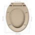 vidaXL Soft-Close Toilet Seat Beige Oval - Image 10