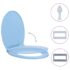 vidaXL Soft-Close Toilet Seat Blue Oval - Image 2