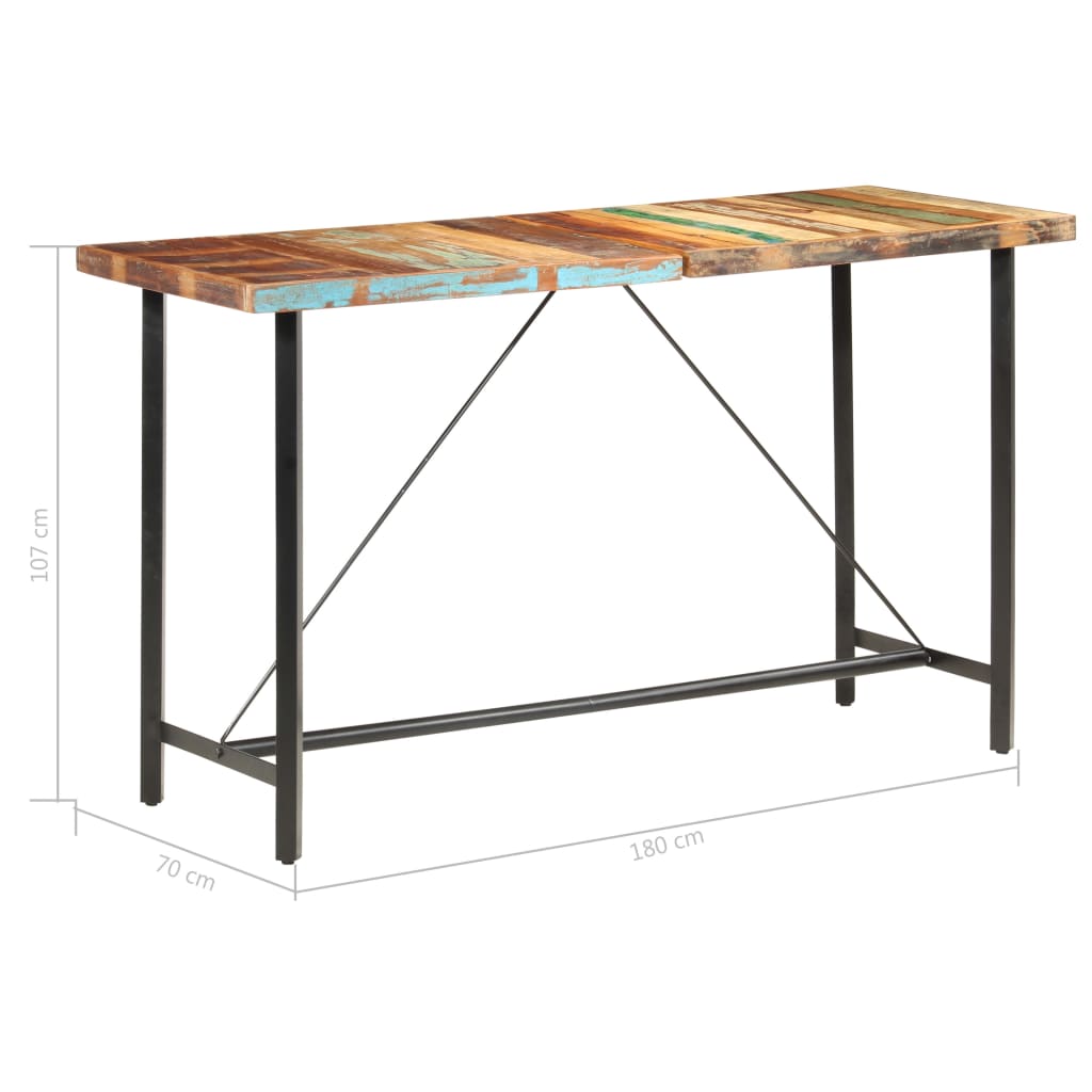 8719883818948_g_en_hd_6 vidaXL Bar Table 180x70x107 cm Solid Reclaimed Wood - Image 7