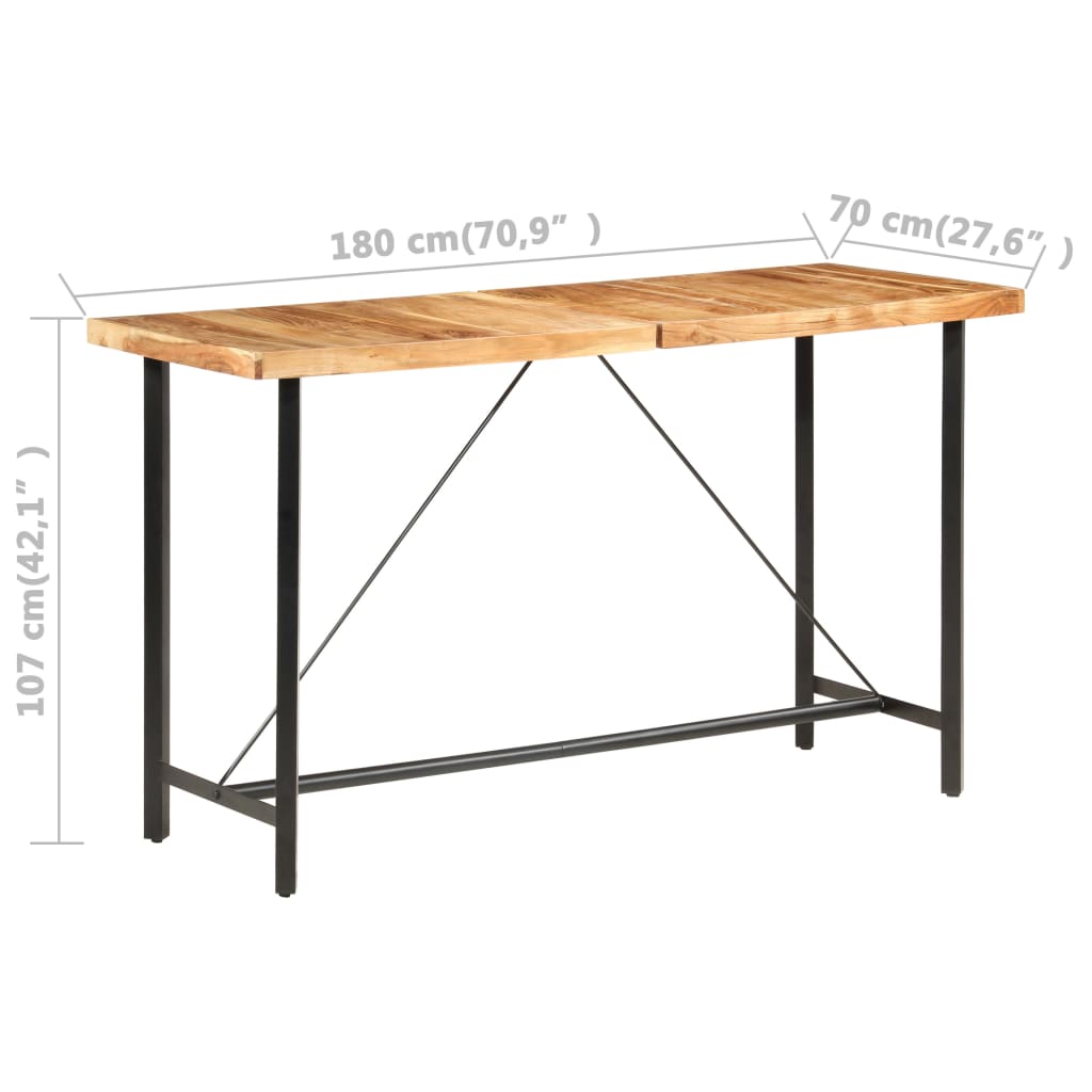 8719883818955_g_en_hd_6 vidaXL Bar Table 180x70x107 cm Solid Acacia Wood - Image 7