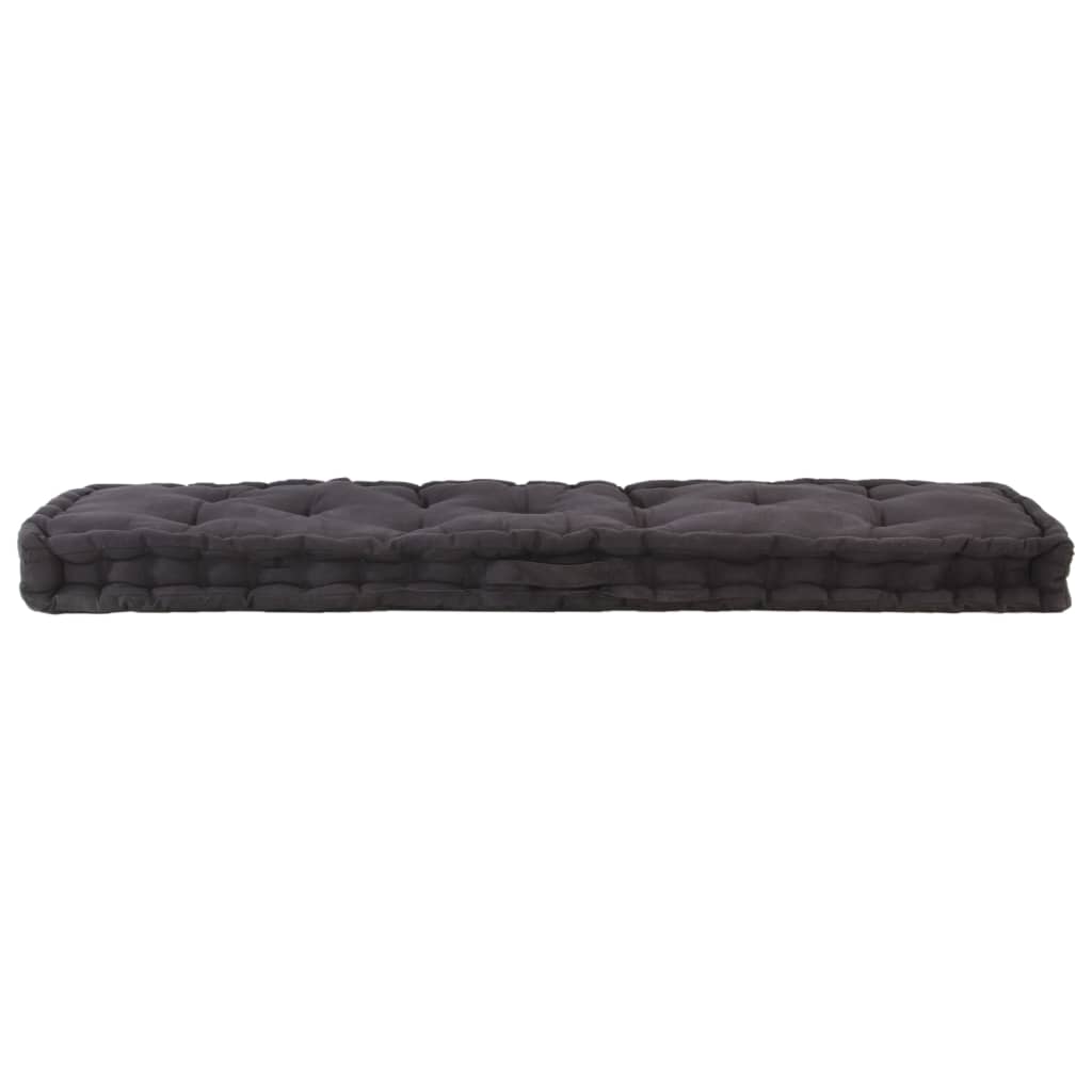 8719883819945_g_en_hd_1 vidaXL Pallet Floor Cushion Cotton 120x40x7 cm Black - Image 2
