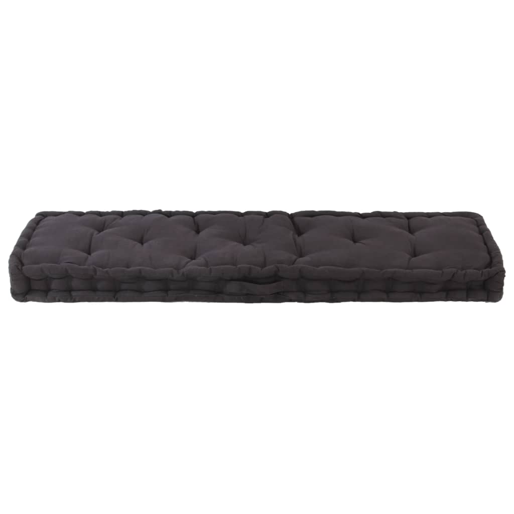 8719883819945_g_en_hd_2 vidaXL Pallet Floor Cushion Cotton 120x40x7 cm Black - Image 3