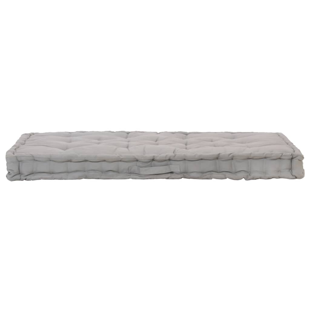 8719883819990_g_en_hd_1 vidaXL Pallet Floor Cushion Cotton 120x80x10 cm Grey - Image 2