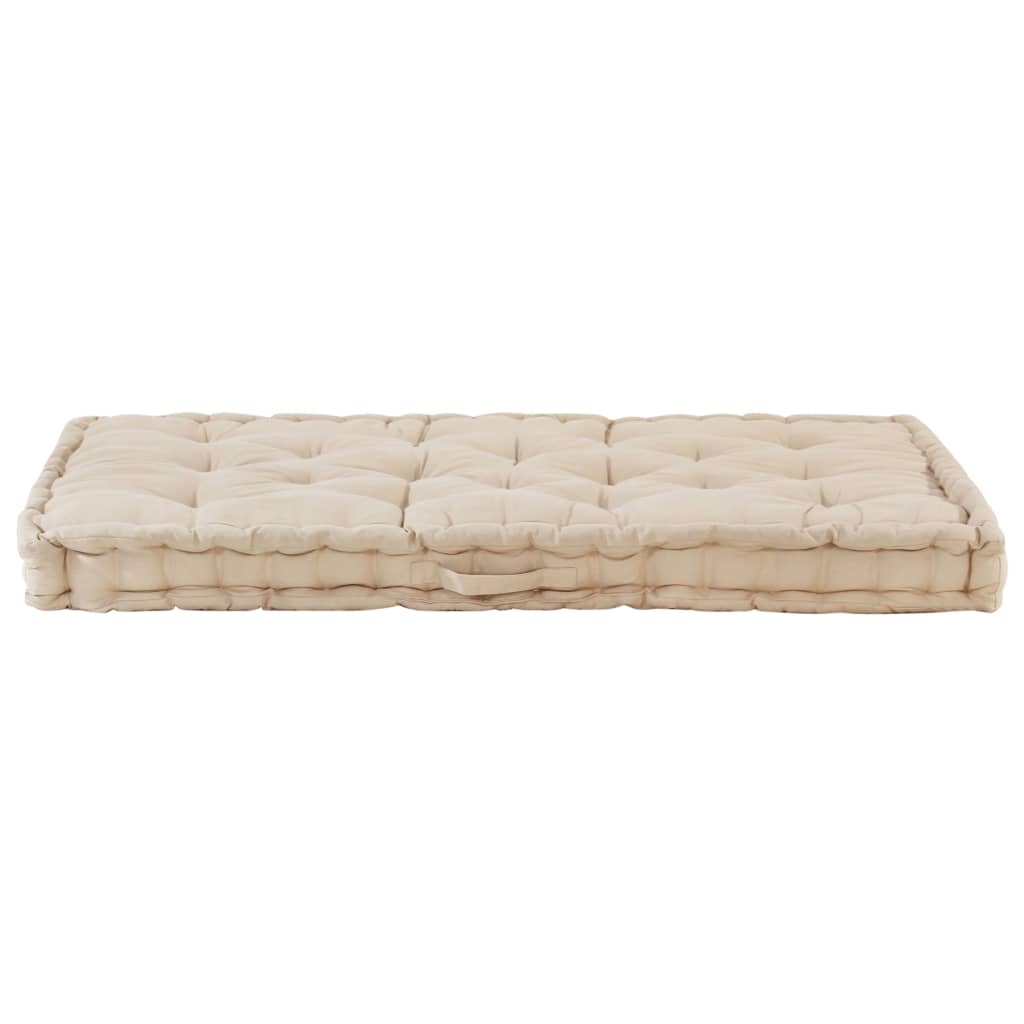 8719883820019_g_en_hd_1 vidaXL Pallet Floor Cushion Cotton 120x80x10 cm Beige - Image 2