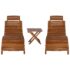vidaXL 3 Piece Sunlounger with Tea Table Solid Wood Acacia - Image 2
