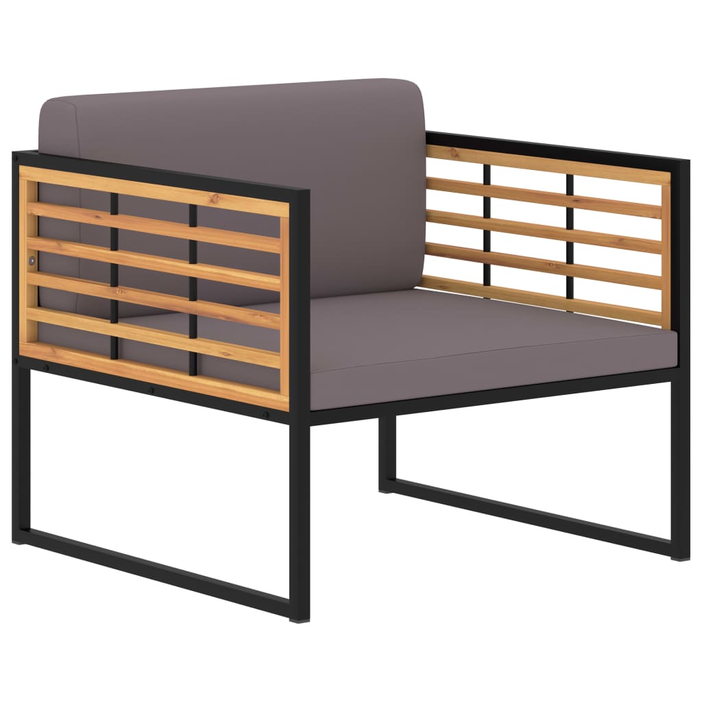 8719883822112_a_en_hd_1 vidaXL Garden Chairs with Cushions 2 pcs Solid Acacia Wood Dark Grey - Image 1