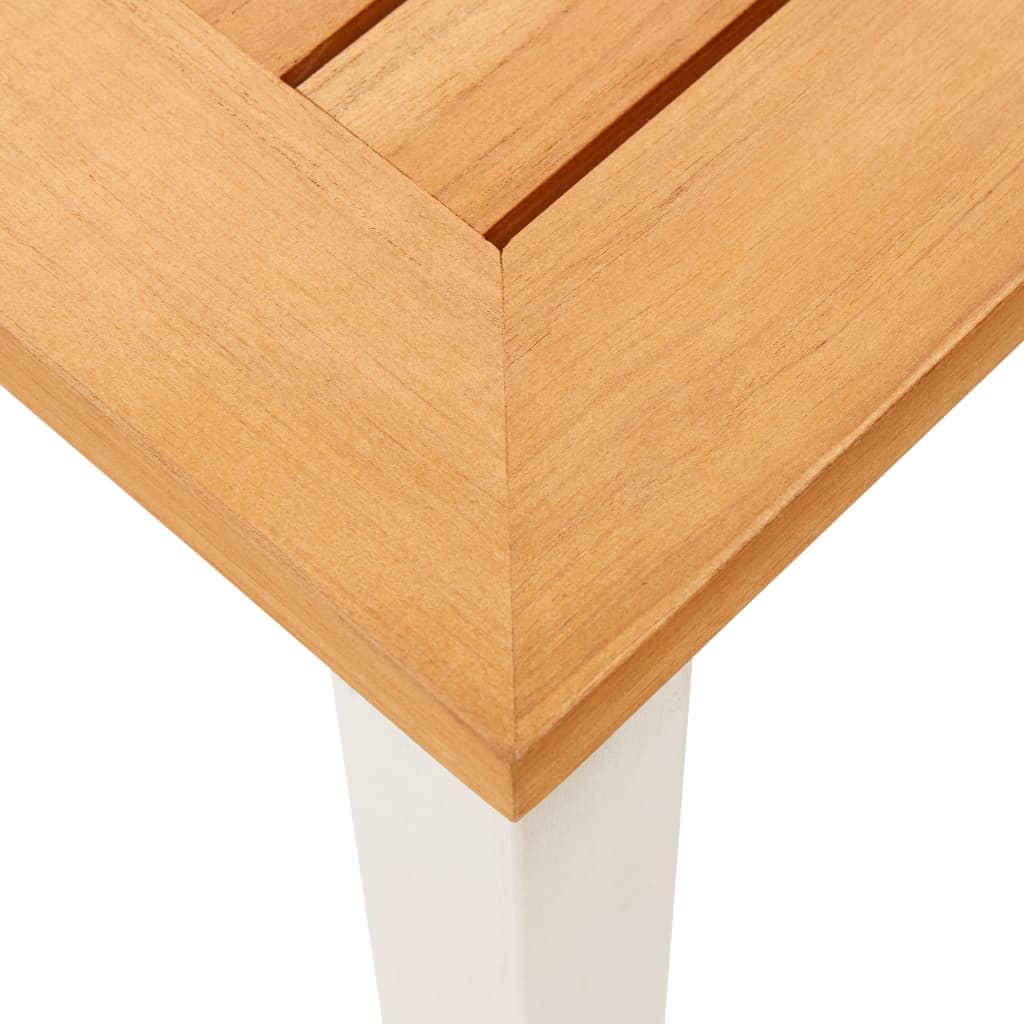 8719883822235_g_en_hd_3 vidaXL Garden Dining Table 150x150x75 cm Solid Teak Wood and Stainless Steel - Image 4