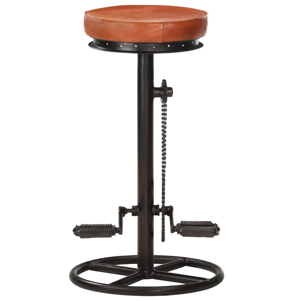8719883823188_g_en_hd_2 vidaXL Bar Stools 2 pcs Black and Brown Real Goat Leather - Image 3