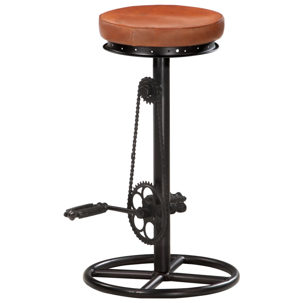 8719883823188_g_en_hd_4 vidaXL Bar Stools 2 pcs Black and Brown Real Goat Leather - Image 5