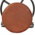 vidaXL Bar Stools 2 pcs Black and Brown Real Goat Leather - Image 6